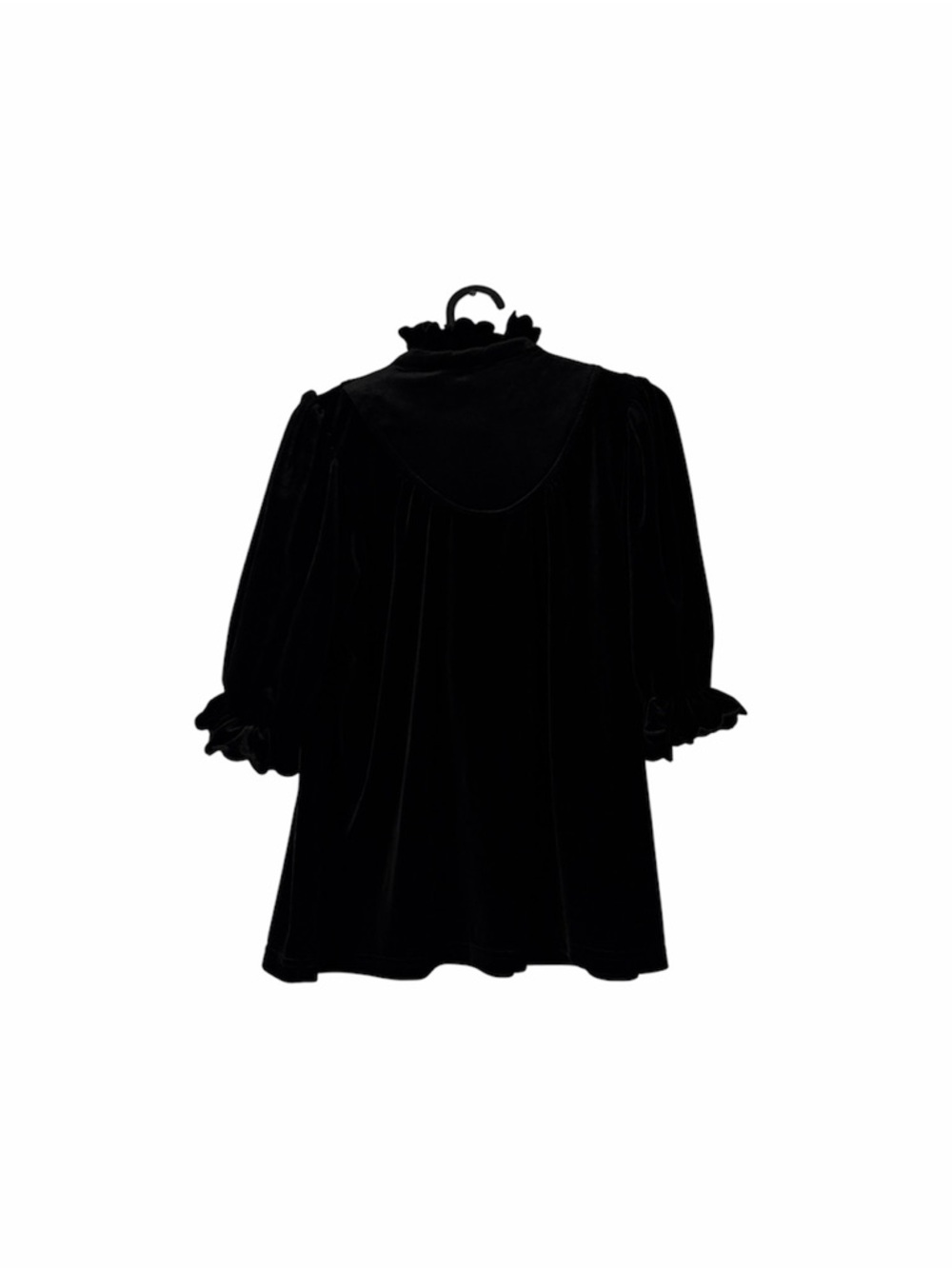 Pomander Place Selena Velvet Blouse In Black Size S - Picture 4 of 7